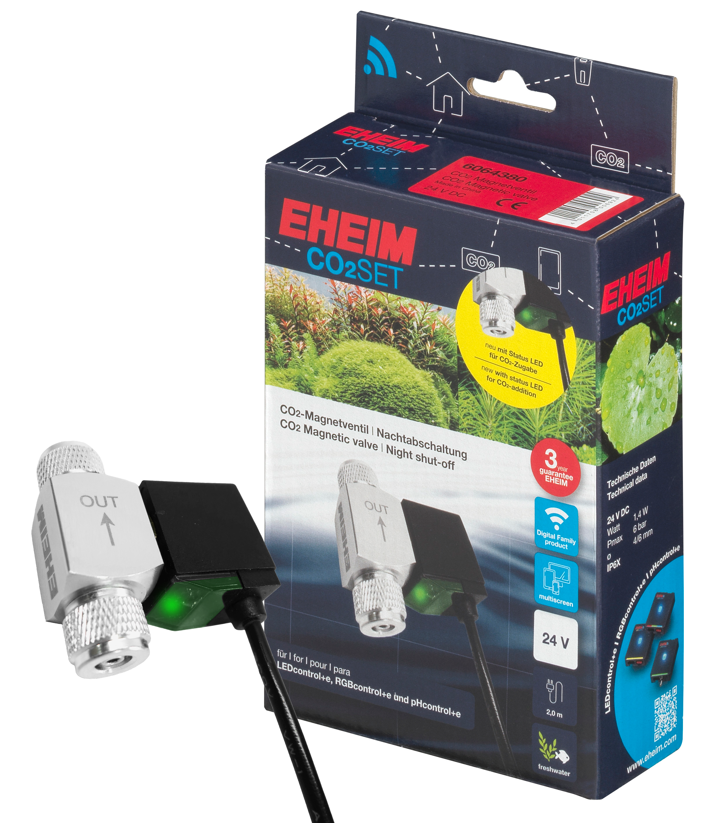 EHEIM CO2Set400 ohne Flasche, inkl. Nachtabschaltung